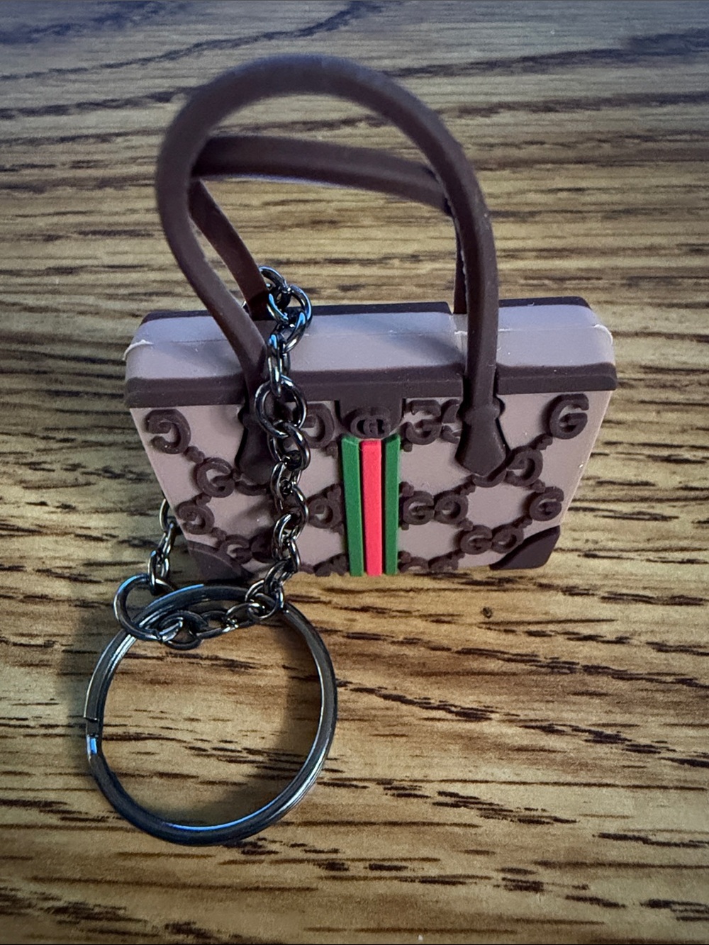 Brown Mini Bag Keychain